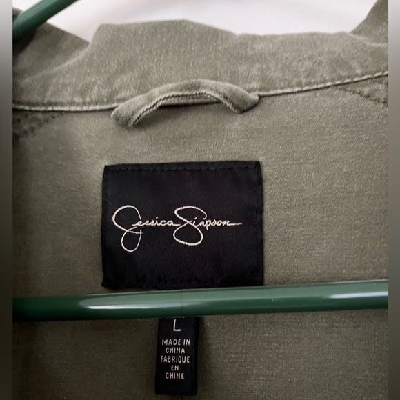 Jessica Simpson Eyelet Stretch Military Style Jacket - Picture 5 of 9